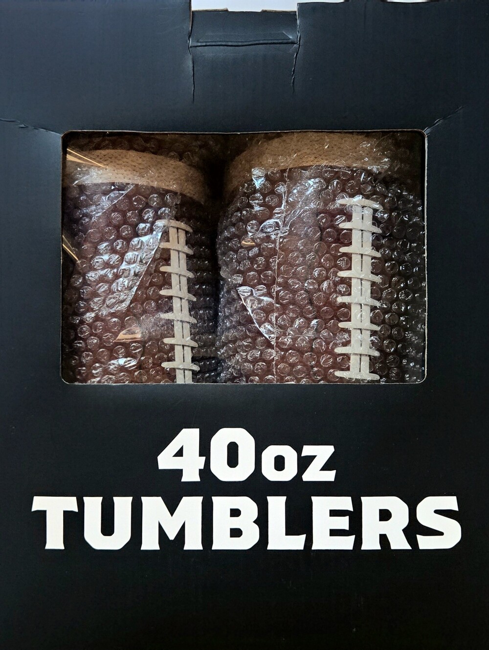 40oz Football Tumbler with Handle